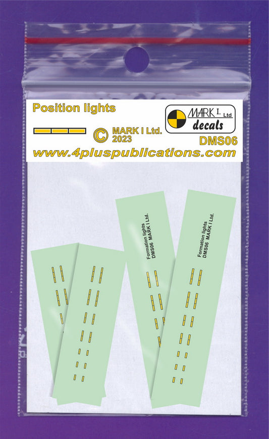 Mark I Decals DMS06 1:100, 1:144, 1:35, 1:48, 1:72, 1:87 Formation-keeping lights - modern,