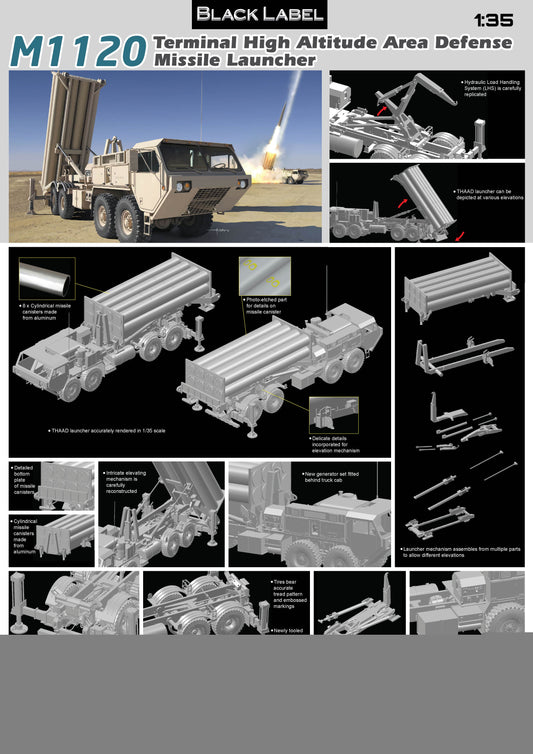 Dragon 3605 1:35 M1120 Terminal High Altitude Area Defence Missile Launcher