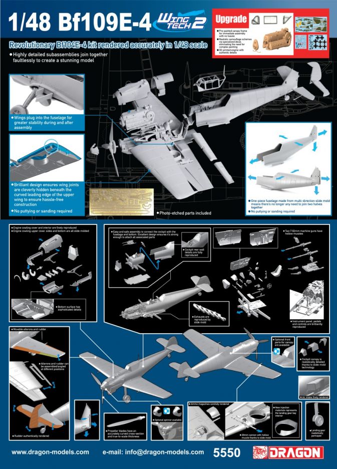Dragon 5550 1:48 Messerschmitt Bf-109E-4