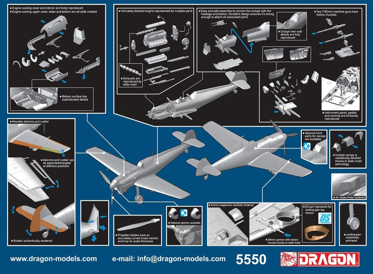 Dragon 5550 1:48 Messerschmitt Bf-109E-4