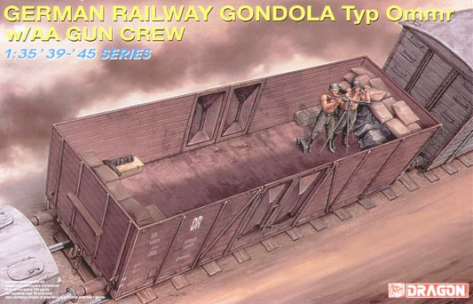 Dragon 6086 1:35 German Railway Gondola Typ Ommr with AA Gun Crew