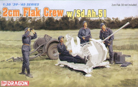 Dragon 6368 1:35 20mm Flak 38 Artillery crew with trailer