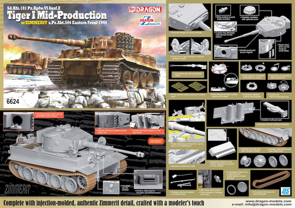 Dragon 6624 1:35 Pz.Kpfw.VI Ausf.E Tiger Sd.Kfz.181