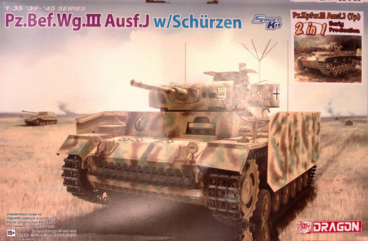 Dragon 6628 1:35 Pz.Bef.Wg.III Ausf.J/Pz.III Ausf.J (Tp) Early Production (2 in 1)					'