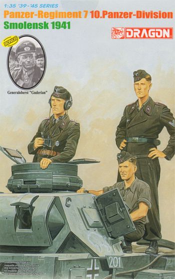 Dragon 6655 1:35 Panzer Regiment 7 10th Panzer Division tank crew Smolensk 1941