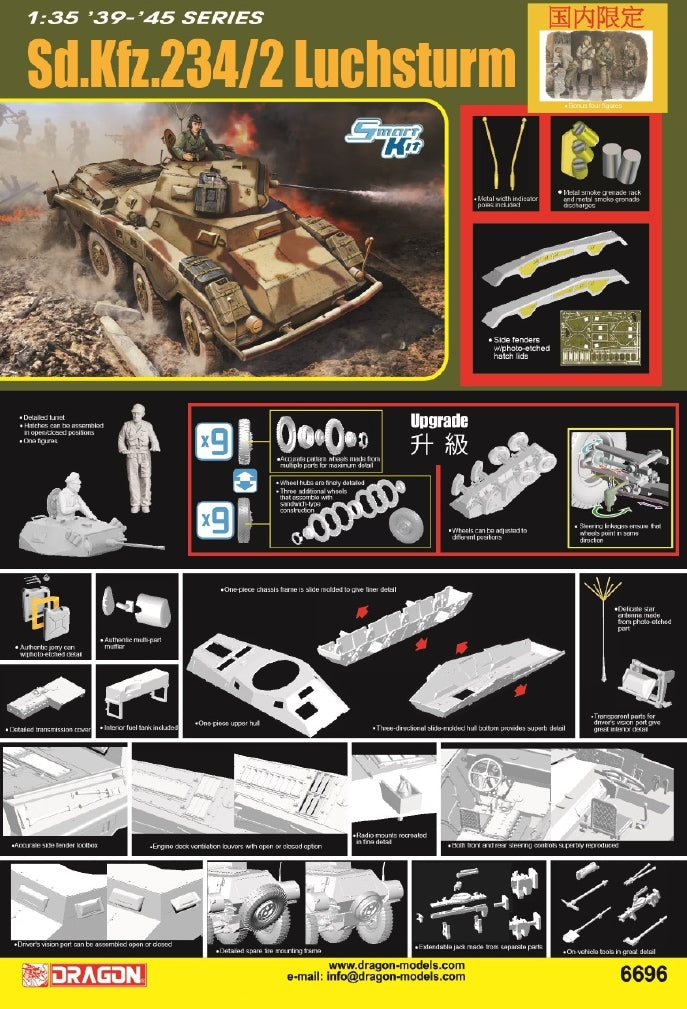 Dragon 6696 1:35 Sd.Kfz.234/2 Luchsturm
