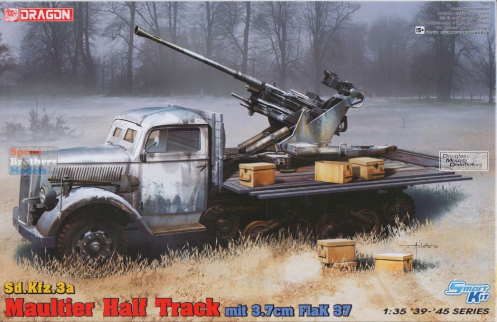 Dragon 6788 1:35 Sd.Kfz.3a Maultier Half Track mit 3.7cm FlaK 37