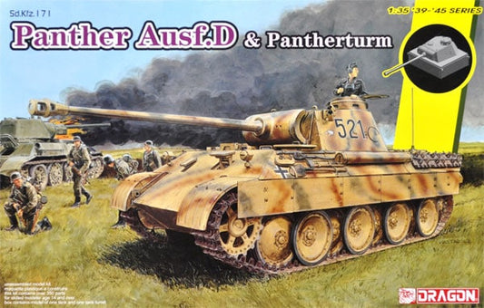 Dragon 6940 1:35 Pz.Kpfw.V Ausf.D Panther tank and Pantherturm