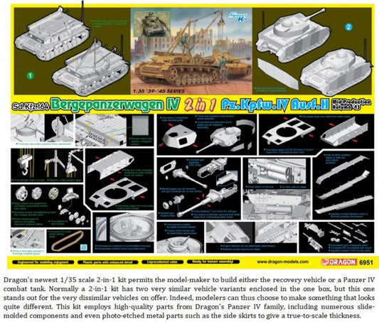 Dragon 6951 1:35 Bergepanzerwagen IV/Pz.Kpfw.IV Ausf.H Mid-Production Autumn '43 Sd.Kfz.164