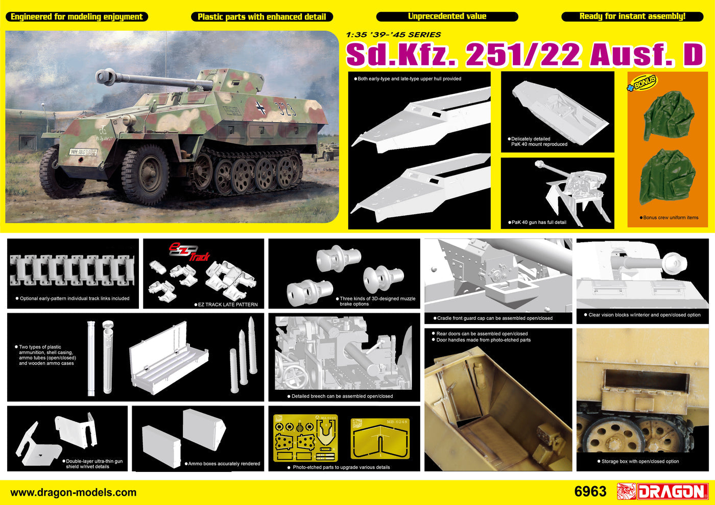 Dragon 6963 1:35 Sd.Kfz.251/22 with 7.5cm PaK 40