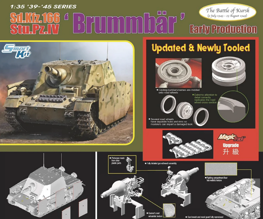 Dragon 6992 1:35 Sd.Kfz.166 Stu.Pz.IV 'Brummbar' Early Production Kursk 1943