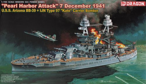 Dragon 7127 1:700 USS Arizona BB-39 Type 97