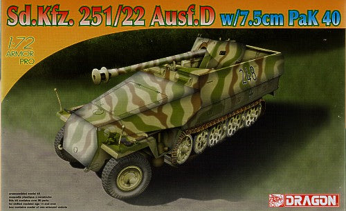 Dragon 7351 1:72 German Sd.Kfz.251/22 Ausf.D with 7.5cm PaK-40