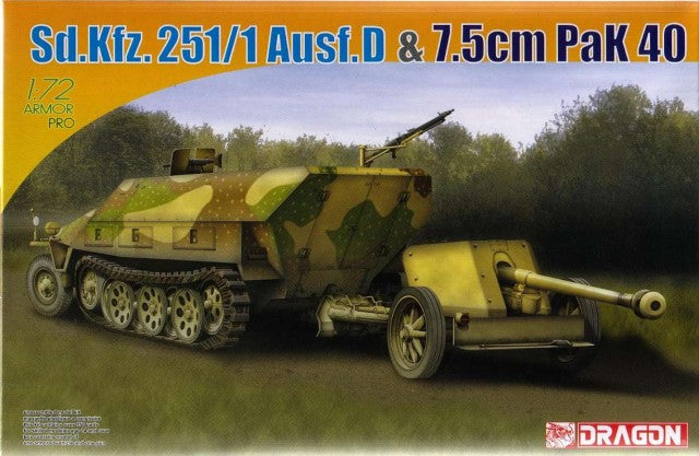 Dragon 7369 1:72 Sd.Kfz.251 Ausf.D & 7.5cm PAK 40