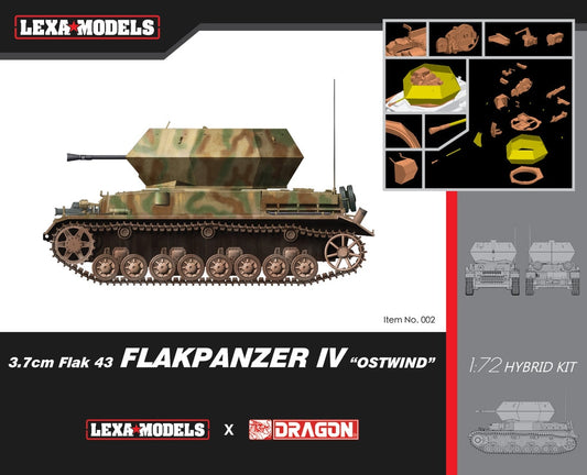 Dragon 7535 1:72 3.7cm FlaK 43 Flakpanzer IV 'Ostwind' with 3D Conversion Parts (Lexa Models)