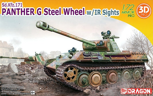 Dragon 7697 1:72 Sd.Kfz.171 Pz.Kpfw.V Ausf.G Panther Steel Wheel with IR Sights