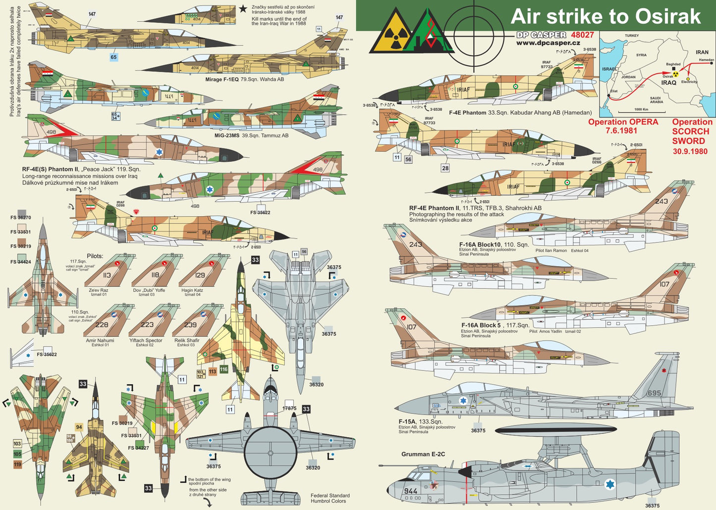 DP Casper. 48027 1:48 Air strike to Osirak