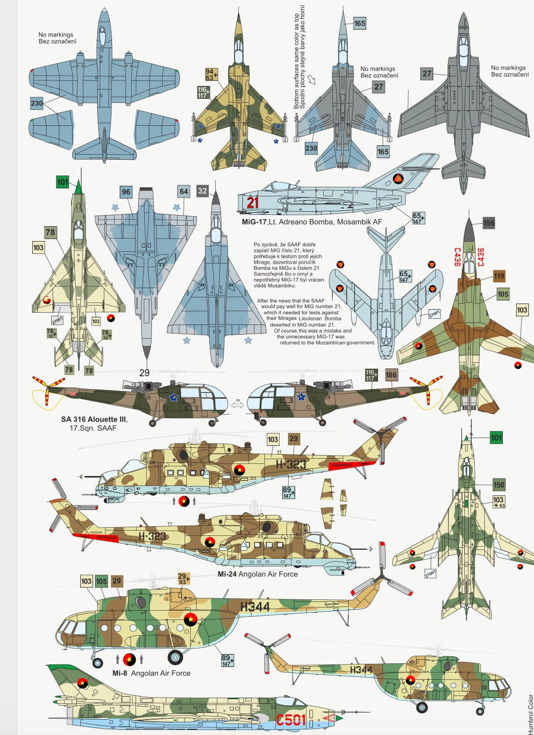 DP Casper. 48031 1:48 Cuban Air Force contra SAAF 1980-90. War in the Bush