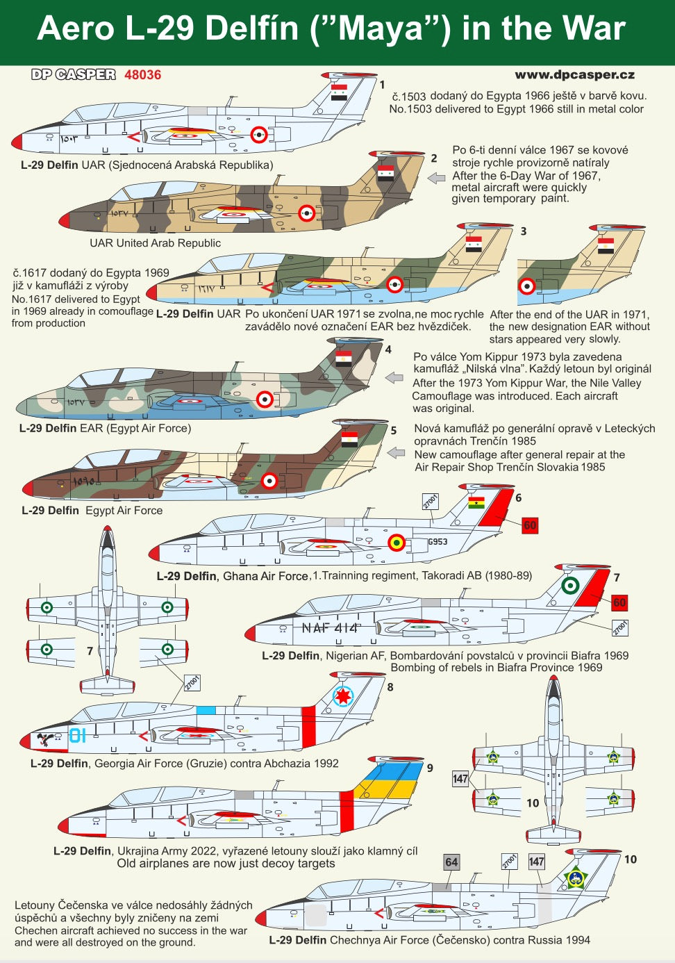 DP Casper. DPC48036 1:48 Aero L-29 Delfin 'Maya' In the War
