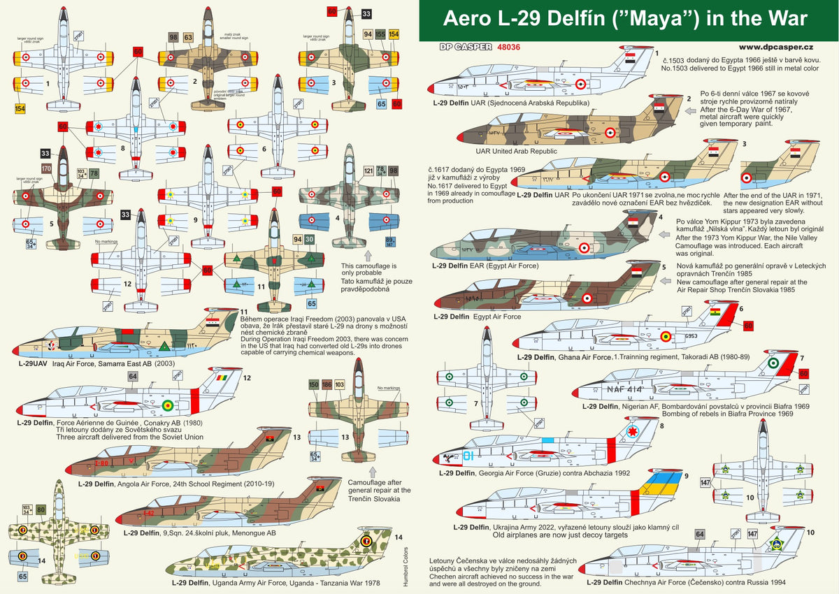 DP Casper. DPC48036 1:48 Aero L-29 Delfin 'Maya' In the War