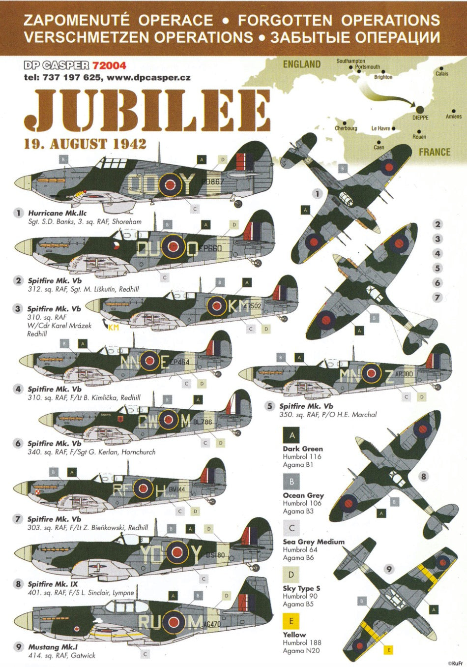 DP Casper. DPC72004 1:72 Operation Jubilee 19 August 1942 Dieppe Raid