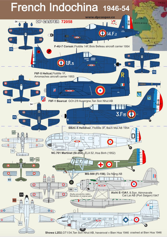 DP Casper. 72058 1:72 French Indochina 1946-54 (2 sheets)