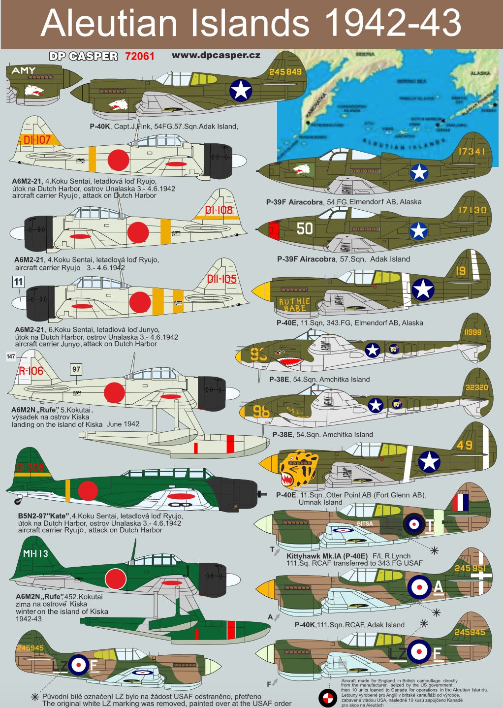 DP Casper. DPC72061 1:72 Aleutian Islands 1942-43