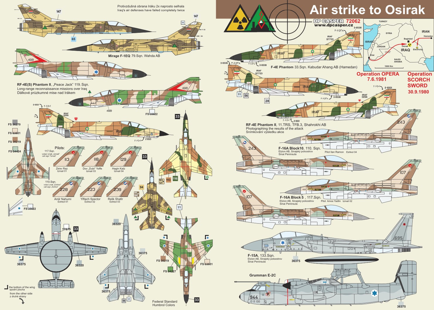 DP Casper. DPC72062 1:72 Air strike to Osirak