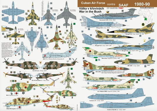 DP Casper. 72067 1:72 Cuban Air Force contra SAAF 1980-90. War in the Bush