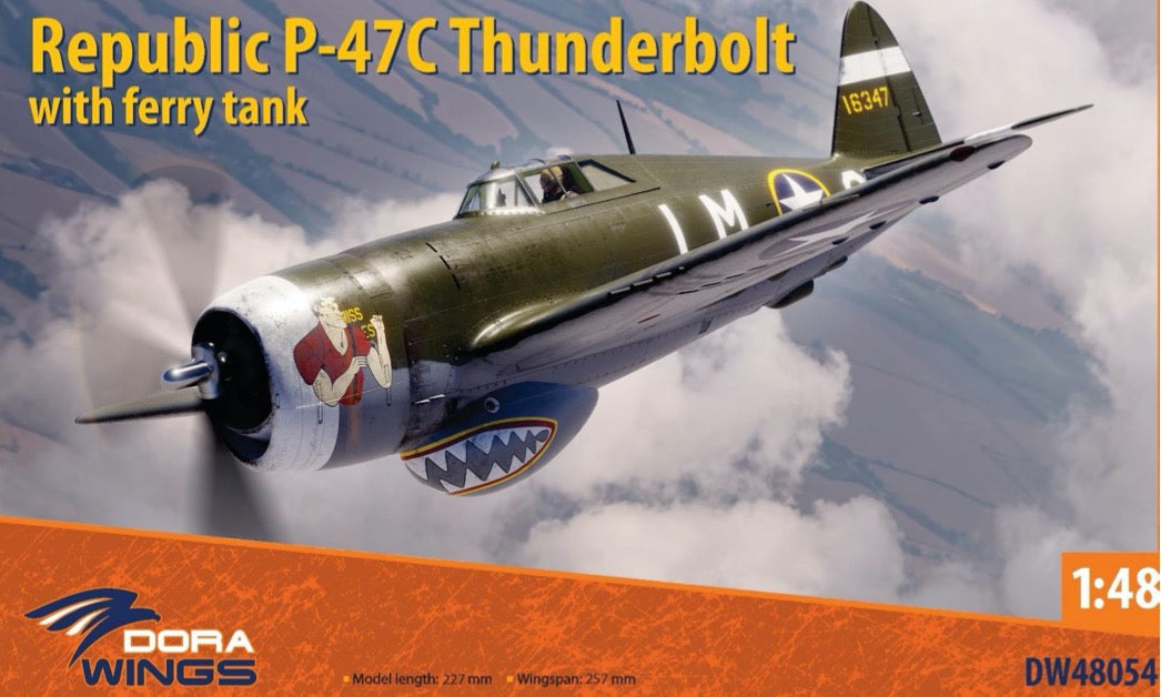 Dora Wings DW48054 1:48 Republic P-47C Thunderbolt with Ferry Tank