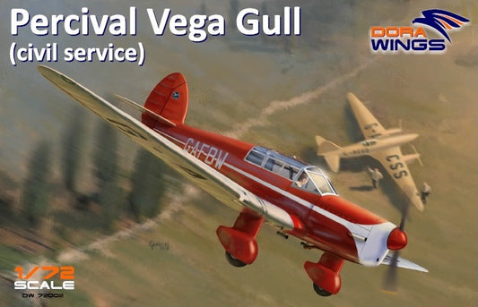 Dora Wings 72002 1:72 Percival Vega Gull with Civil Registrations