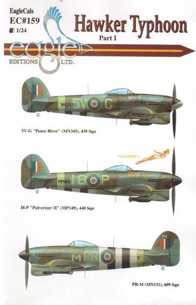 Eagle Cal 24159 1:24 Hawker Typhoon Mk.IB