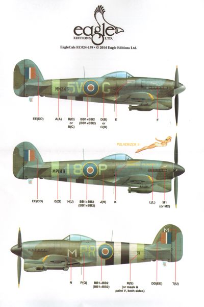 Eagle Cal 24159 1:24 Hawker Typhoon Mk.IB