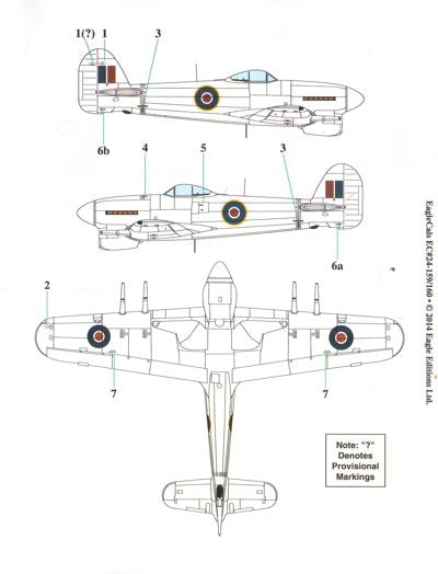 Eagle Cal 24159 1:24 Hawker Typhoon Mk.IB