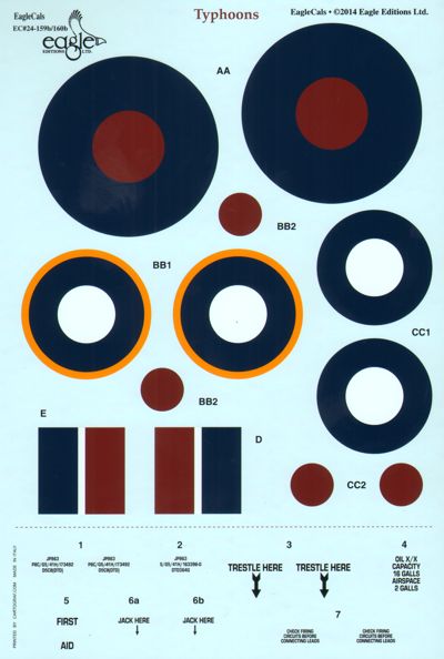 Eagle Cal 24159 1:24 Hawker Typhoon Mk.IB