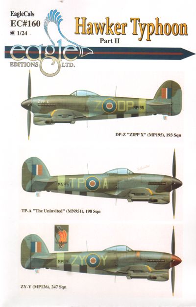 Eagle Cal 24160 1:24 Hawker Typhoon Mk.IB