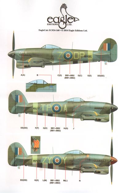 Eagle Cal 24160 1:24 Hawker Typhoon Mk.IB