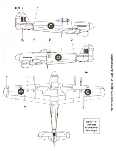 Eagle Cal 24160 1:24 Hawker Typhoon Mk.IB