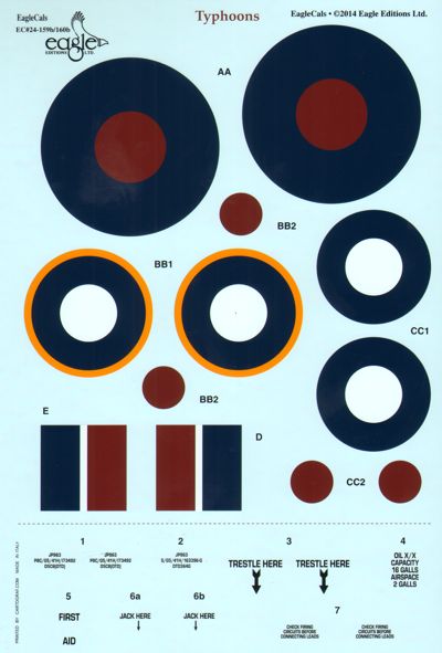 Eagle Cal 24160 1:24 Hawker Typhoon Mk.IB
