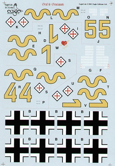 Eagle Cal 32064 1:32 Messerschmitt Bf-109F-4 Graf and Grislawski 9/JG 52 Pt 1