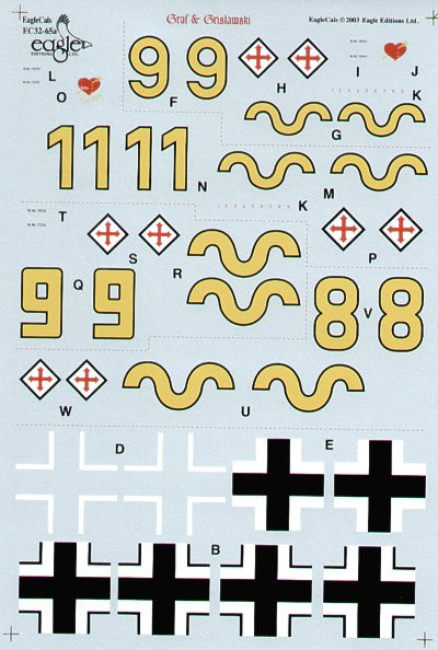 Eagle Cal 32065 1:32 Messerschmitt Bf-109F-4/Bf-109G-2 Graf and Grislawski 9/JG 52 Part 2