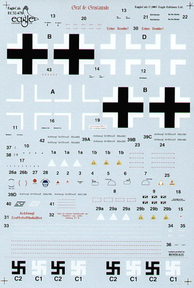 Eagle Cal 32067 1:32 Messerschmitt Bf-109G Graf and Grislawski 9/JG 52 Part 4