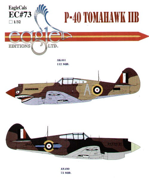 Eagle Cal 32073 1:32 Curtiss P-40B Tomahawk IIB