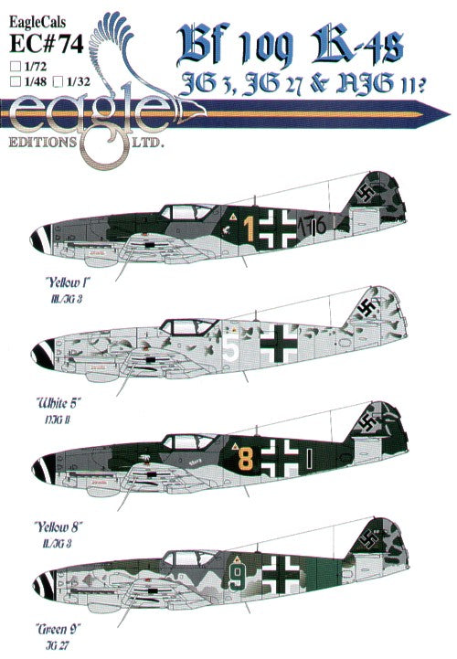 Eagle Cal 32074 1:32 Messerschmitt Bf-109K-4