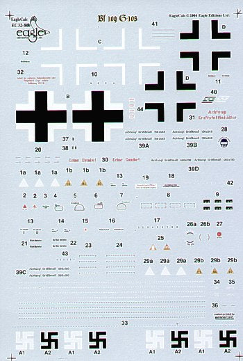 Eagle Cal 32080 1:32 Messerschmitt Bf-109G-10