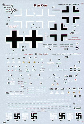 Eagle Cal 32081 1:32 Messerschmitt Bf-109G-14/Bf-109G-10