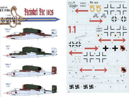 Eagle Cal 32086 1:32 Heinkel He-162A-2 Salamander Pt 1