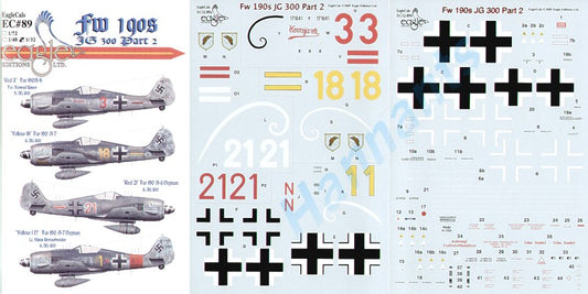 Eagle Cal 32089 1:32 Focke-Wulf Fw-190A Jagdgeschwader JG 300 Part 2