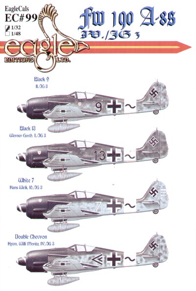 Eagle Cal 32099 1:32 Focke-Wulf Fw-190A-8/R IV./JG 3 Udet