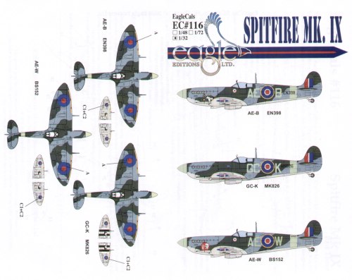 Eagle Cal 32116 1:32 Supermarine Spitfire Mk.IX